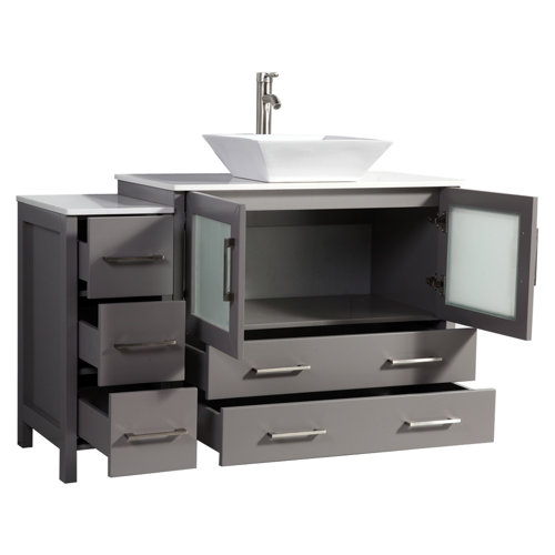 Wade Logan® Karson 46.8'' Free Standing Single Bathroom Vanity with
